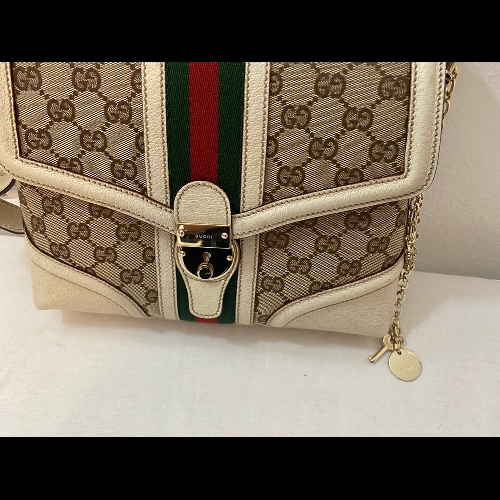 GUCCI Monogram Treasure Flap Ivory - Picture 5 of 8